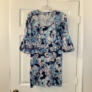 Lilly Pulitzer Carlile Dress High Tide Holy Flockamolie